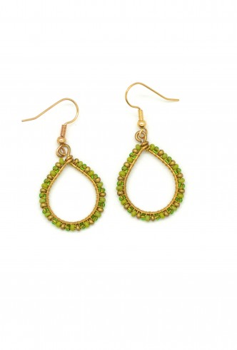 Bead & Wire Teardrop Earrings Bead & Wire Teardrop Earrings